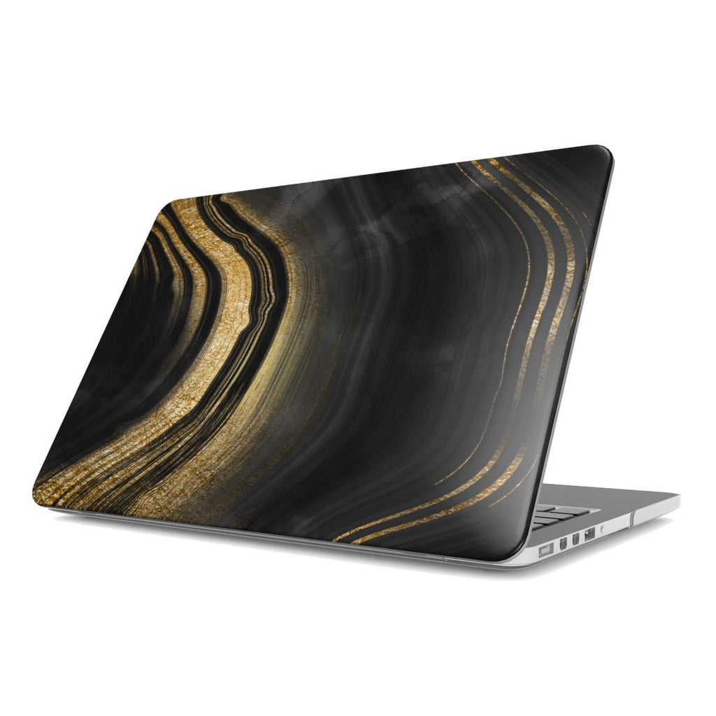 Black and Gold Swirls MacBook Case