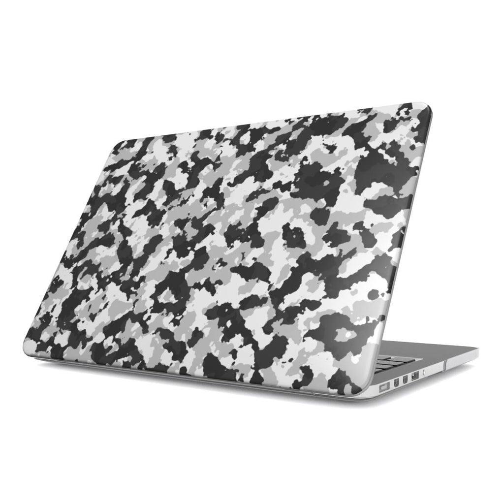 White Camouflage MacBook Case